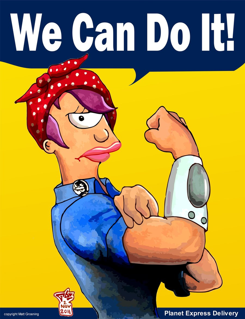 Illustration for article titled Scifi and fantasy ladies pose as Rosie the Riveter for Labor Day
